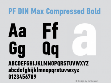 PF DIN Max Compressed Bold Version 5.015 | web-ttf图片样张