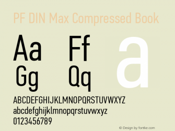 PF DIN Max Compressed Book Version 5.015 | web-ttf图片样张