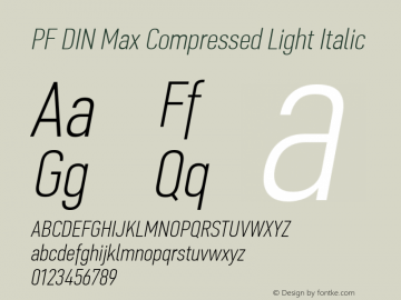 PF DIN Max Comp Light Ita Version 5.015 | web-ttf图片样张