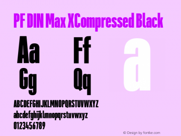 PF DIN Max XCompressed Black Version 5.015 | web-ttf图片样张