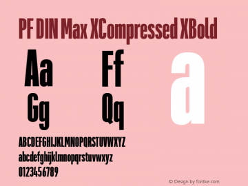 PF DIN Max XCompressed XBold Version 5.015 | web-ttf图片样张