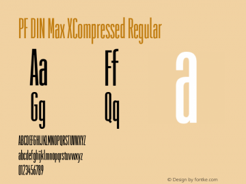 PF DIN Max XCompressed Regular Version 5.015 | web-ttf图片样张