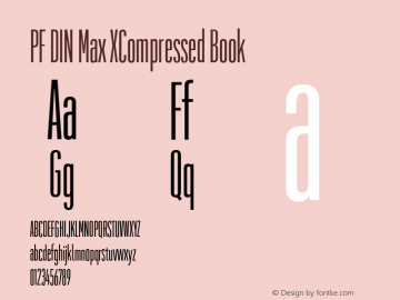 PF DIN Max XCompressed Book Version 5.015 | web-ttf图片样张