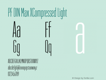 PF DIN Max XCompressed Light Version 5.015 | web-ttf图片样张