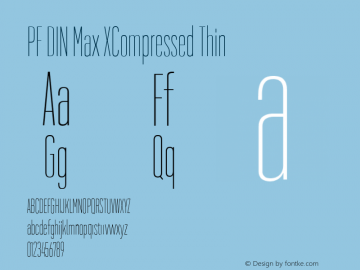 PF DIN Max XCompressed Thin Version 5.015 | web-ttf图片样张