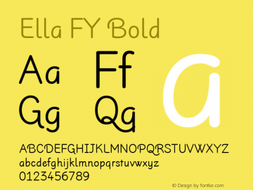 Ella FY Bold Version 1.000图片样张