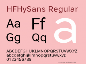 HFHySans Regular Version 1.000图片样张