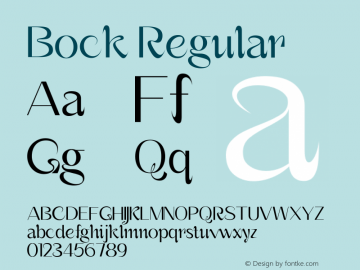 Bock Regular Version 1.000图片样张