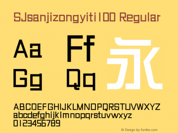 SJsanjizongyiti100 Regular Version 1.000图片样张