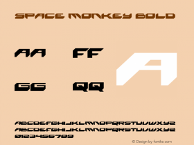 Space Monkey Bold Version 1.00;January 15, 2022;FontCreator 12.0.0.2525 64-bit图片样张