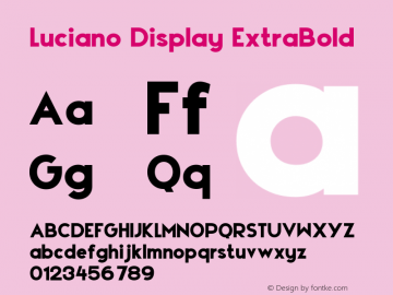 Luciano Display ExtraBold Version 1.000图片样张