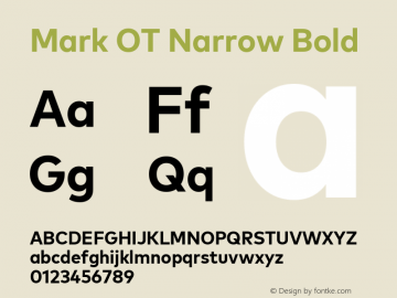 Mark OT Narrow Bold Version 7.60图片样张