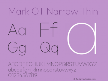 Mark OT Narrow Thin Version 7.60图片样张