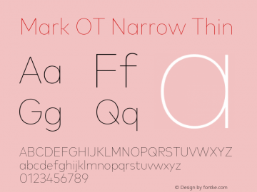 Mark OT Narrow Thin Version 7.60图片样张