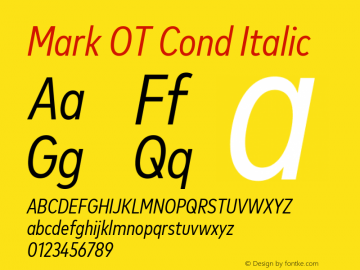 Mark OT Cond Italic Version 7.60图片样张