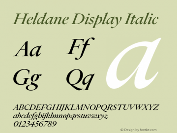 Heldane Display Italic Version 1.002图片样张