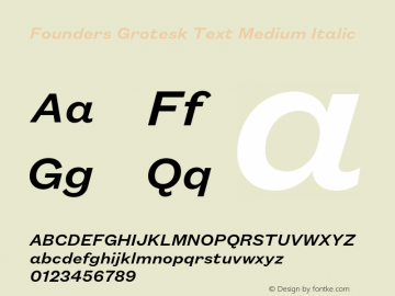 Founders Grotesk Text Medium Italic Version 2.001图片样张