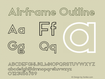 Airframe Outline Version 1.001;Fontself Maker 3.5.4图片样张