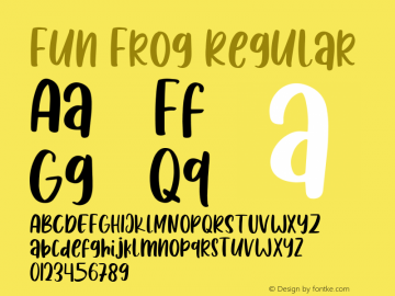 Fun Frog Version 1.00;November 3, 2021;FontCreator 13.0.0.2683 64-bit图片样张