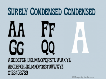 Surely Condensed Condensed 图片样张