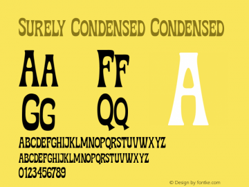 Surely Condensed Condensed 图片样张