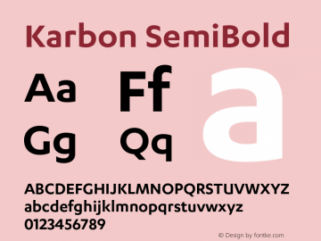 Karbon SemiBold Version 1.005图片样张