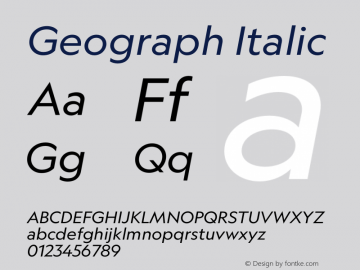 Geograph Italic Version 1.007图片样张