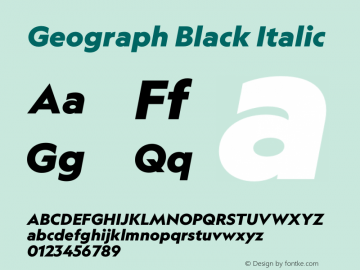 Geograph Black Italic Version 1.007图片样张