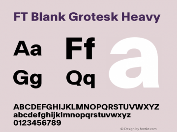 FT Blank Grotesk Heavy Version 1.000图片样张