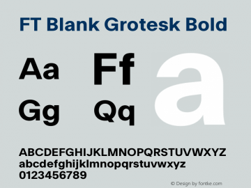 FT Blank Grotesk Bold Version 1.000图片样张