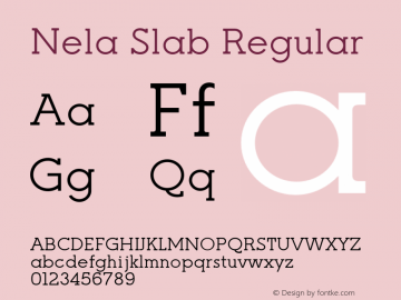 Nela Slab Regular Version 1.000;FEAKit 1.0图片样张