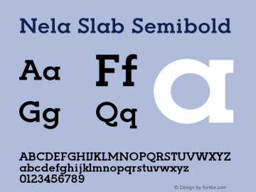 Nela Slab Semibold Version 1.000;FEAKit 1.0图片样张