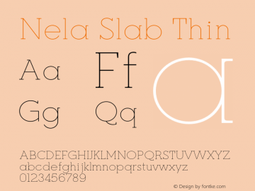 Nela Slab Thin Version 1.000;FEAKit 1.0图片样张