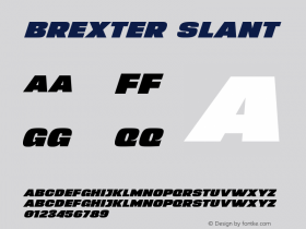 Brexter Slant Regular Version 1.000图片样张