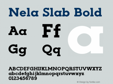 Nela Slab Bold Version 1.000图片样张