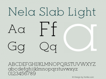 Nela Slab Light Version 1.000图片样张