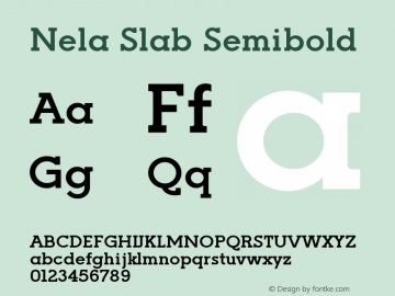 Nela Slab Semibold Version 1.000图片样张