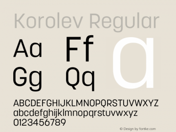 Korolev Regular Version 8.000;FEAKit 1.0图片样张
