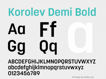 Korolev Demi Bold Version 8.000;FEAKit 1.0图片样张