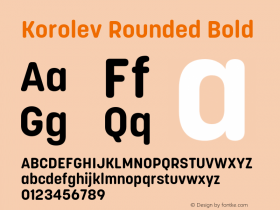 Korolev Rounded Bold Version 7.000;hotconv 1.0.109;makeotfexe 2.5.65596图片样张