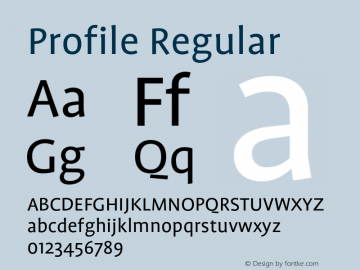 Profile Regular 001.000图片样张