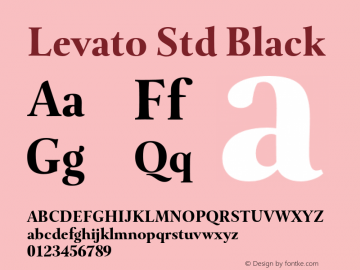 LevatoStd-Black Version 1.00图片样张