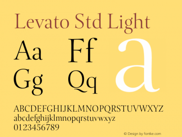 LevatoStd-Light Version 1.00图片样张