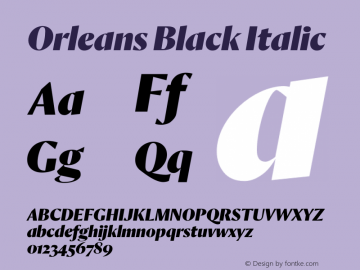 Orleans Black Italic Version 1.001 | wf-rip DC20211010图片样张