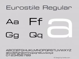 Eurostile Regular OTF 1.000;PS 001.003;Core 1.0.29图片样张