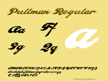 Pullman Regular Macromedia Fontographer 4.1.4 7/15/00 Font Sample