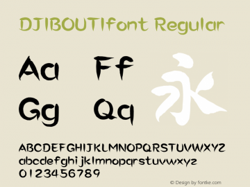 DJIBOUTIfont Version 5.16图片样张