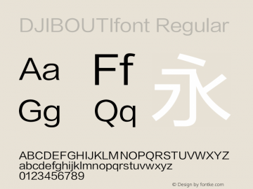 DJIBOUTIfont Regular 图片样张