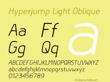 Hyperjump Light Oblique Version 1.000图片样张