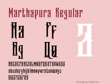 Marthapura Version 1.00;February 25, 2021;FontCreator 12.0.0.2525 64-bit图片样张